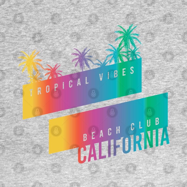 California beach club tropical vibes typography by SSSD